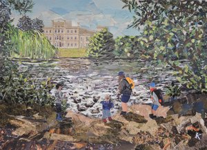 Feeding Ducks Elvaston Castle by Kirstie Adamson